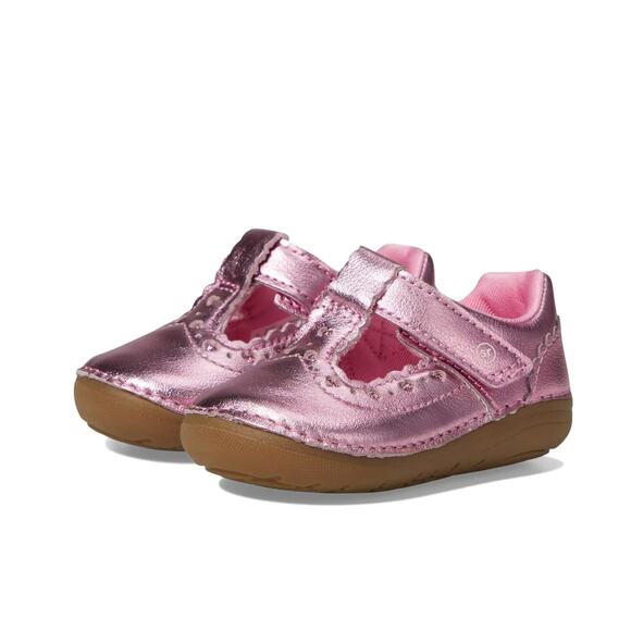 Stride Rite Girls Adira Flat 4.5 Wide Pink Fuchsia Toddler Shoe Mary Jane NIB - Picture 1 of 11